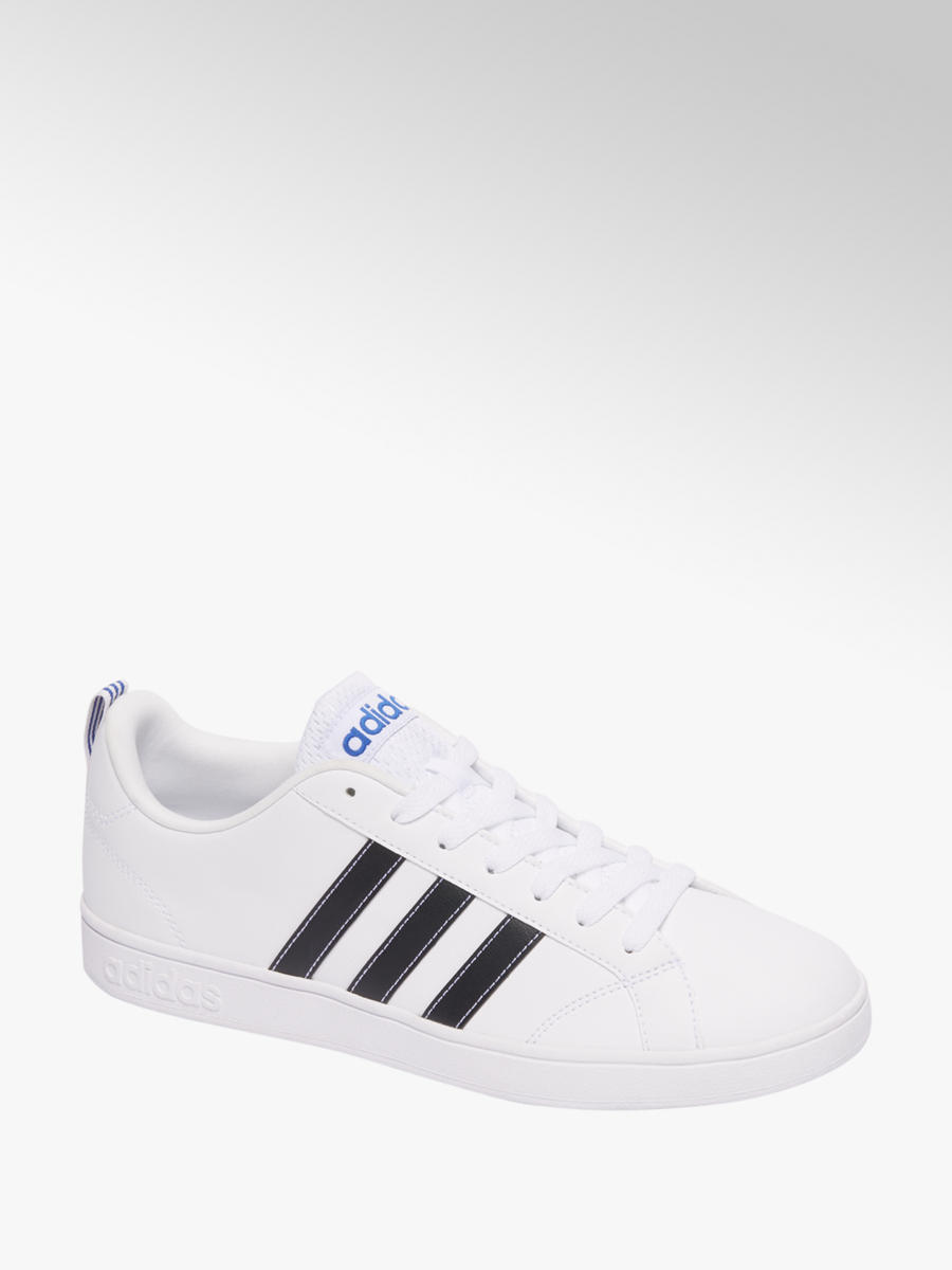 Adidas Advantage Witte sneaker met 3 zwarte strepen